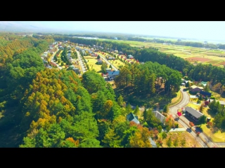 drone japan 4k autumn green hills village - youtube